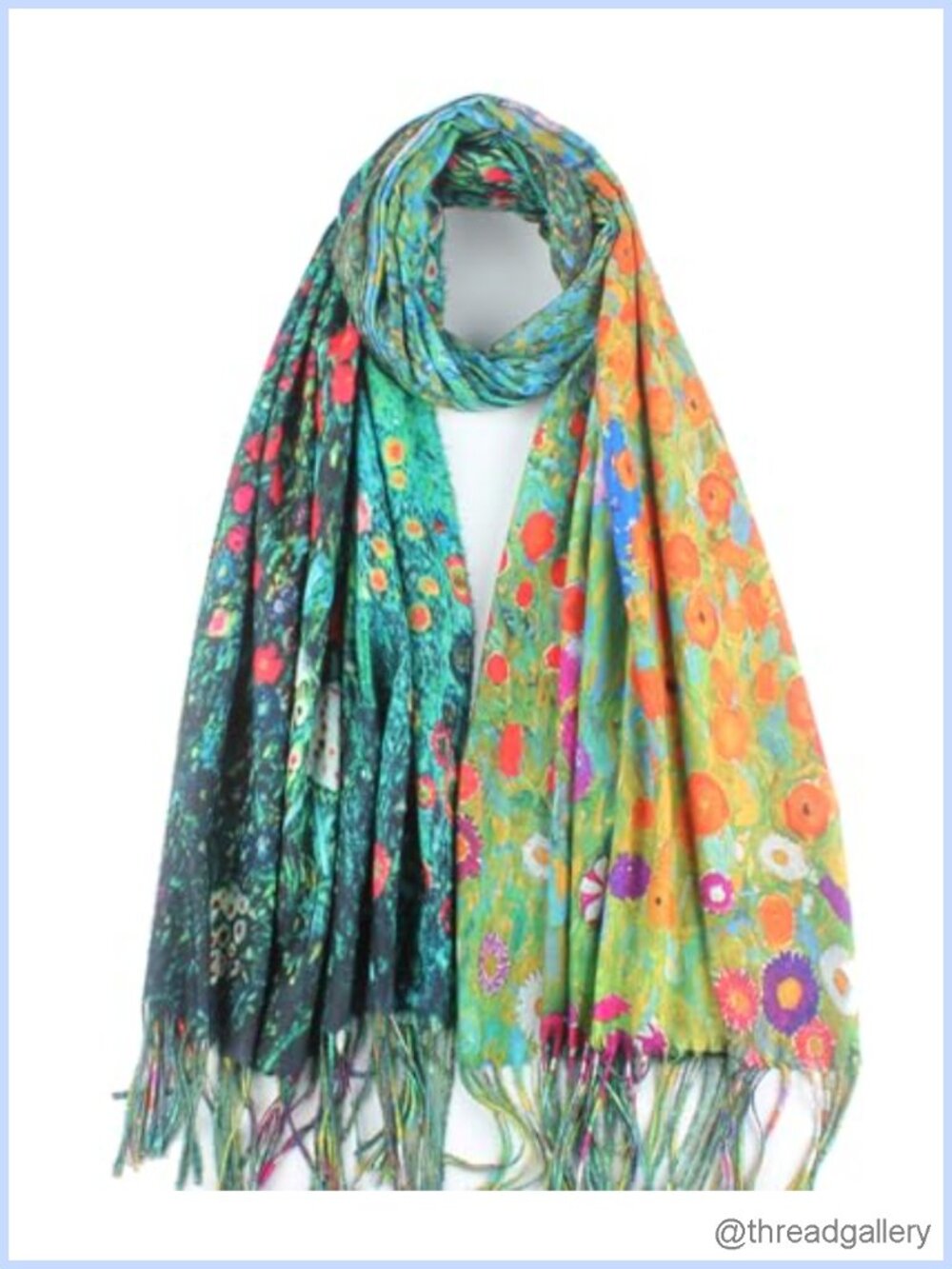 Art Print Scarf Viscose Women Reversible Shawl Wrap Large Winter Warm